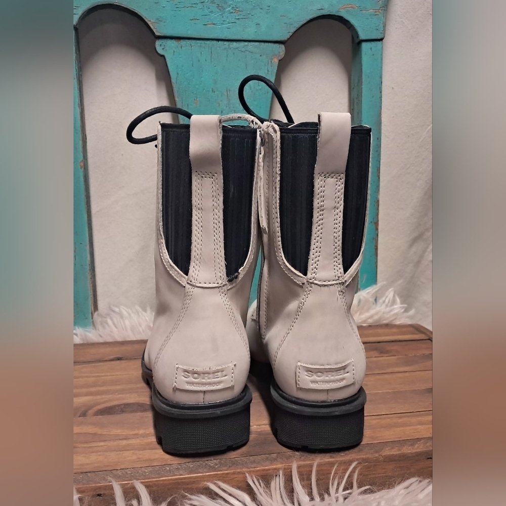 Sorel Phoenix Lace Waterproof Combat Moto Boots Size 9.5 - Picture 4 of 8